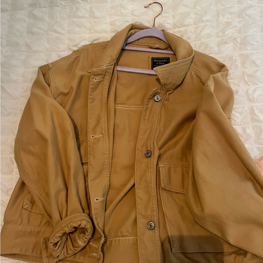 Abercrombie brown tan jacket XL